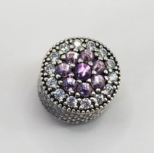Pandora Purple and Silver Bling Charm